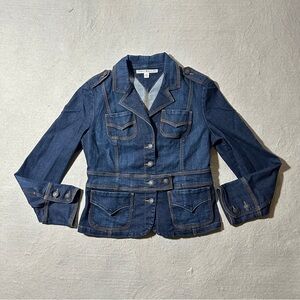 Tommy Hilfiger Women's Medium Navy Blue Denim Jacket